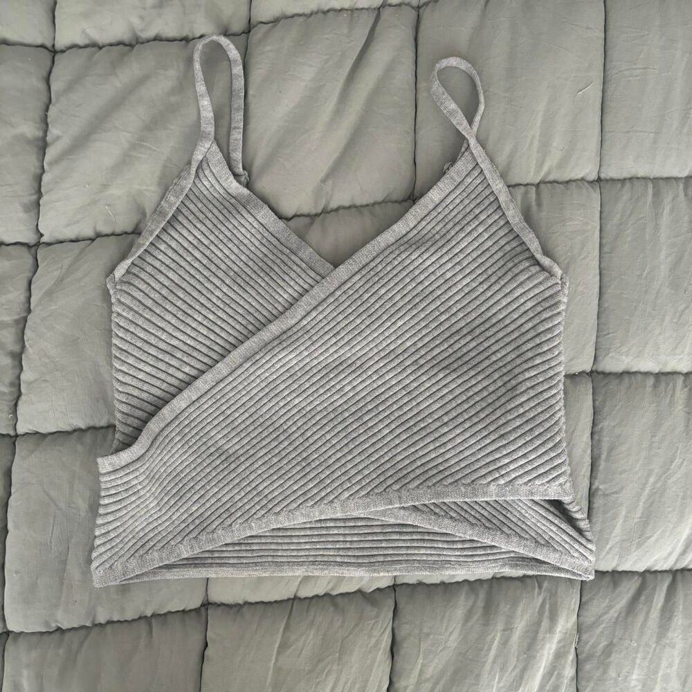 Aerie Grey Sweater Tank Top Medium